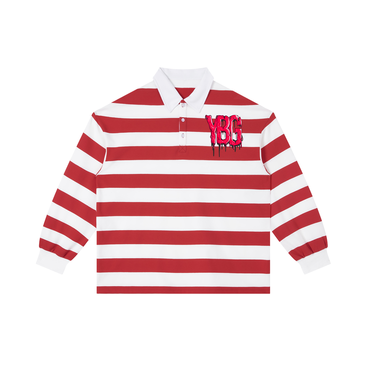 Color Block Stripe Polo Shirt