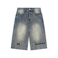 Vintage Wash Baggy Denim Shorts