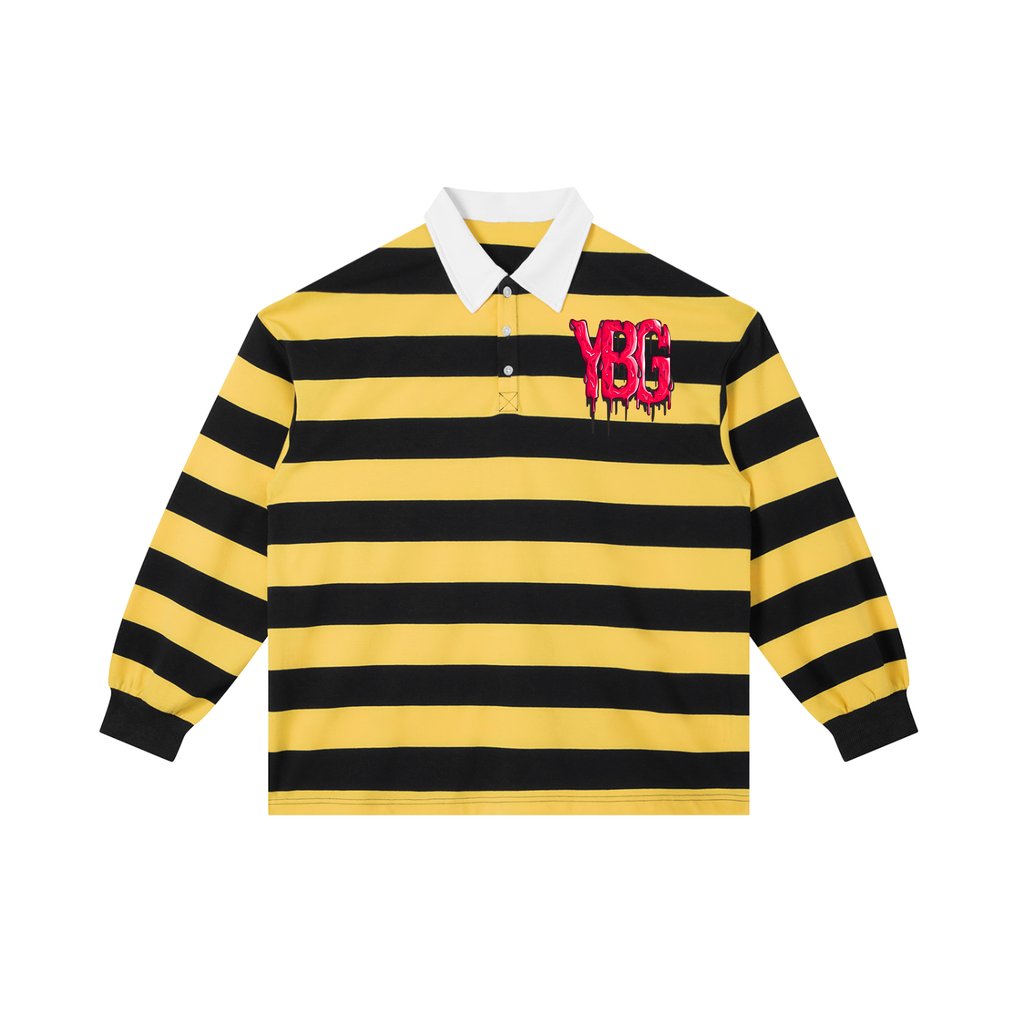 Color Block Stripe Polo Shirt