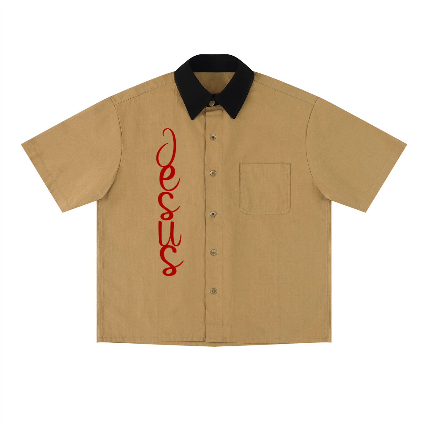 Unisex Color Block Short Sleeve Shirt