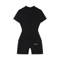 Women's Quarter-Zip Short Sleeve Romper