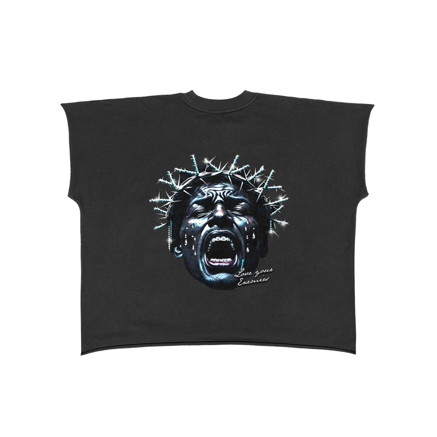 Raw Edge Boxy Non-Shrink T-Shirt