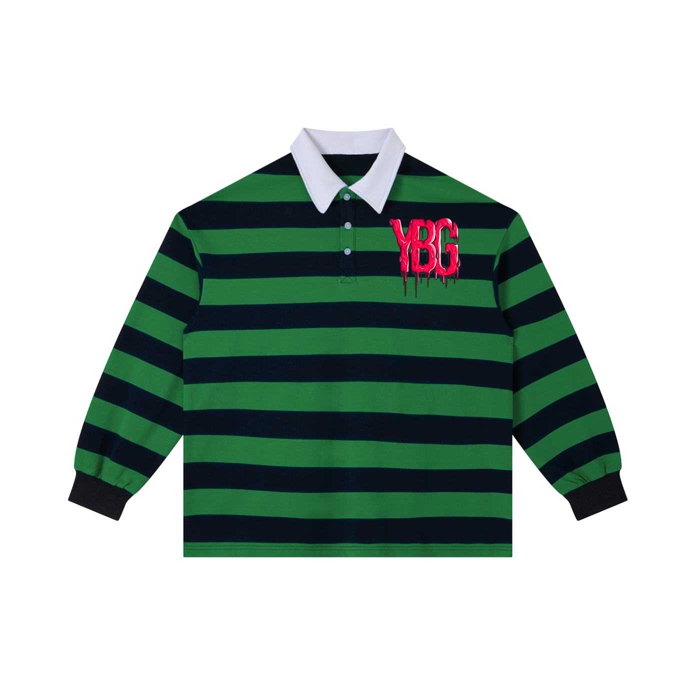 Color Block Stripe Polo Shirt